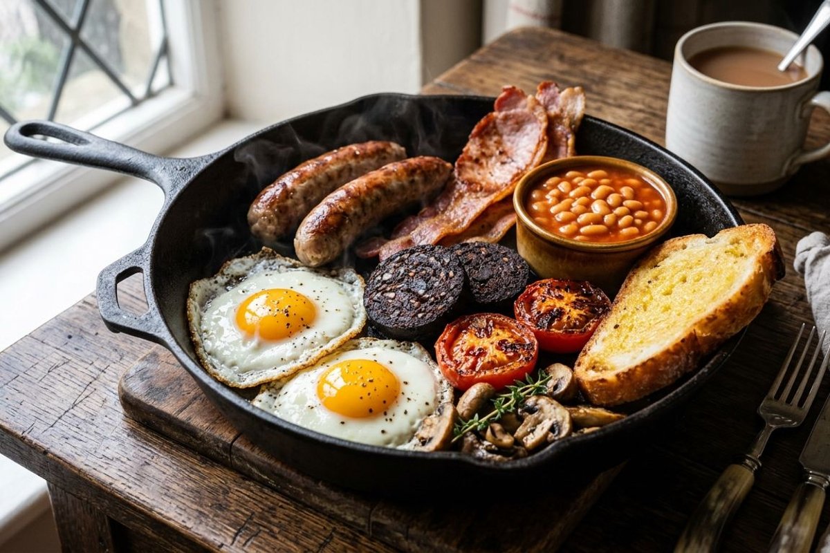 Photorealistic editorial photograph illustrating The Complete Guide to Black Pudding.
